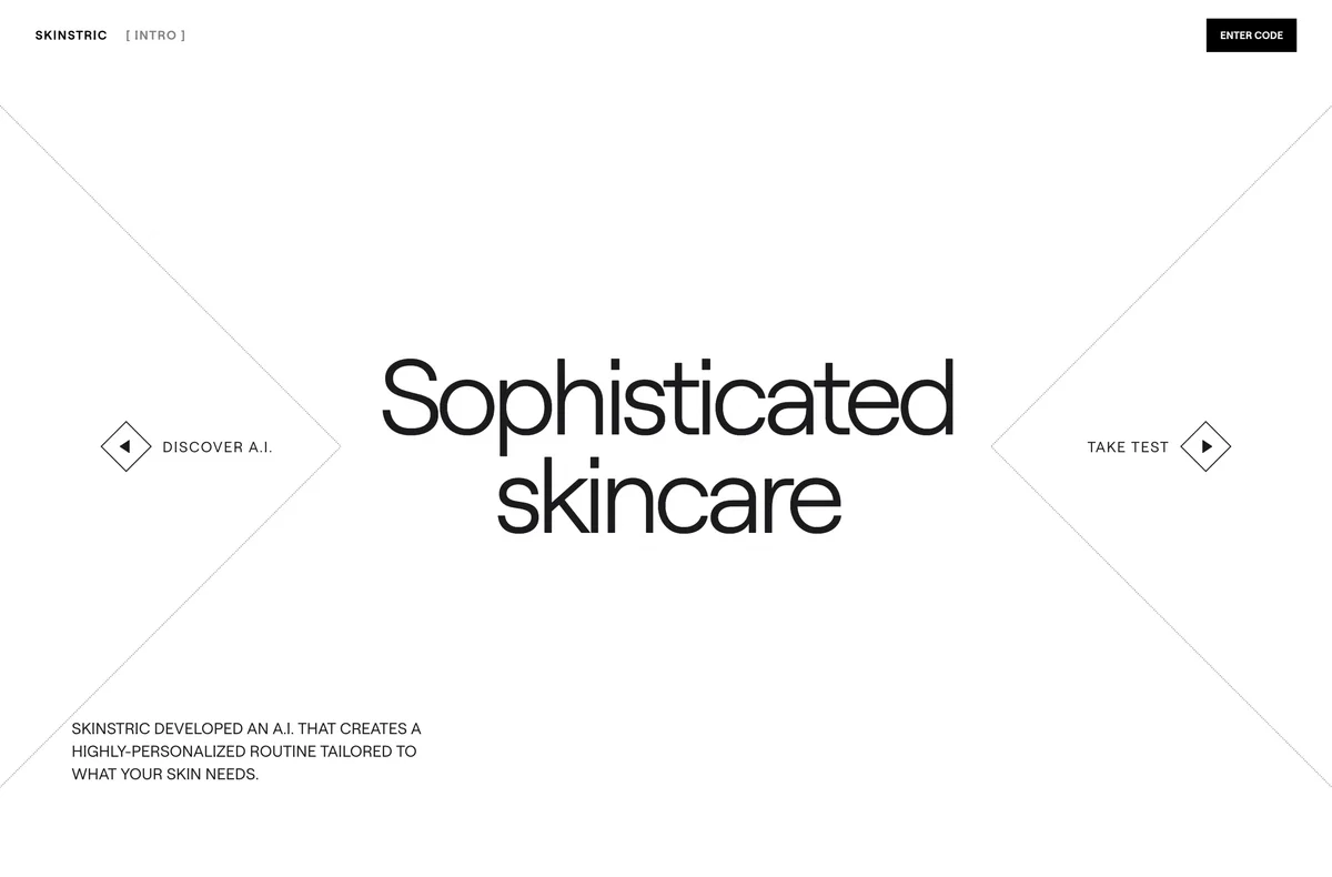 Skinstric AI skincare app screenshot